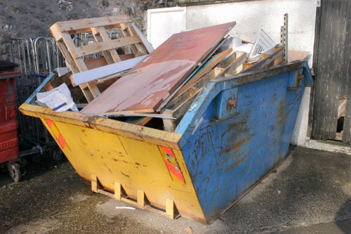 Notting Hill street with skip hire service